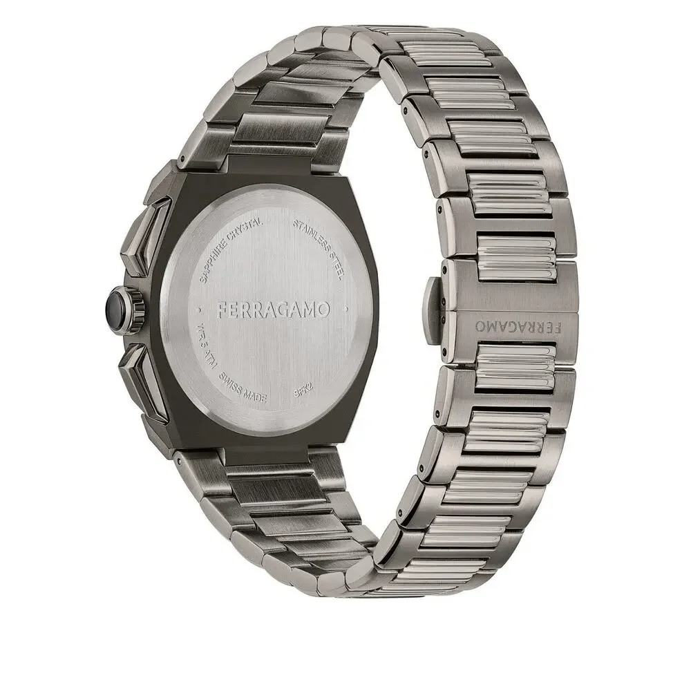 Ferragamo Supreme‎ Chrono Men’s Swiss Quartz Watch 43mm Gunmetal SFK200423